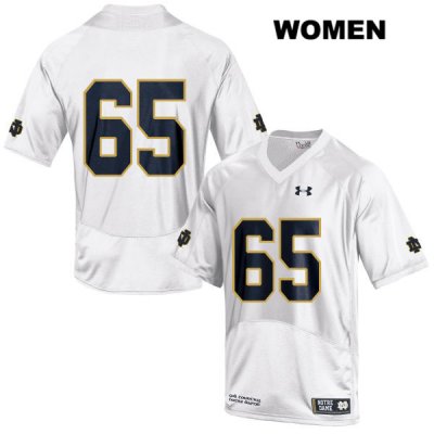 Notre Dame Fighting Irish Women's Michael Vinson #65 White Under Armour No Name Authentic Stitched College NCAA Football Jersey QTW7199HU